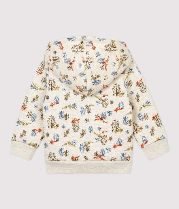 Cardigan matelass&eacute; b&eacute;b&eacute;. beige/multicouleur