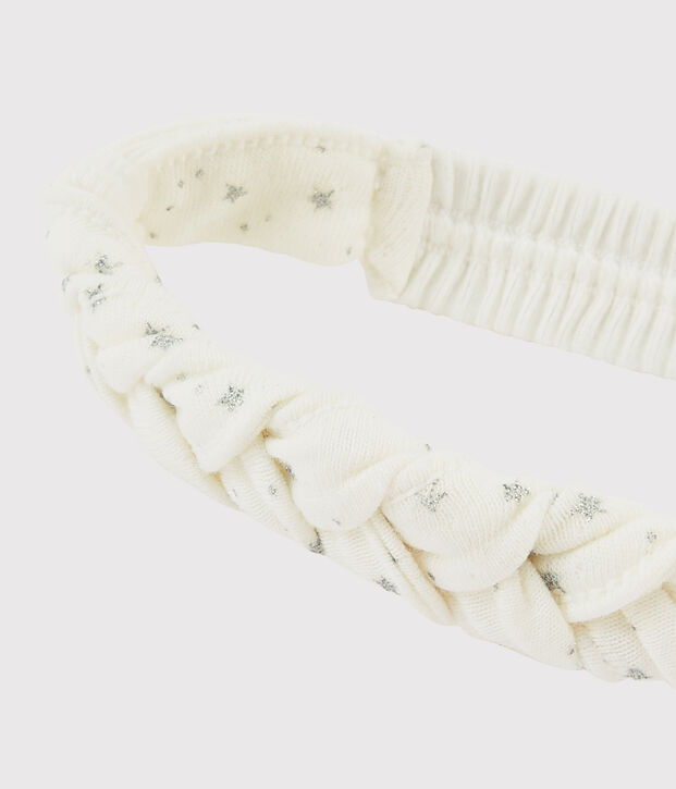 Haarband voor baby meisje wit/grijs