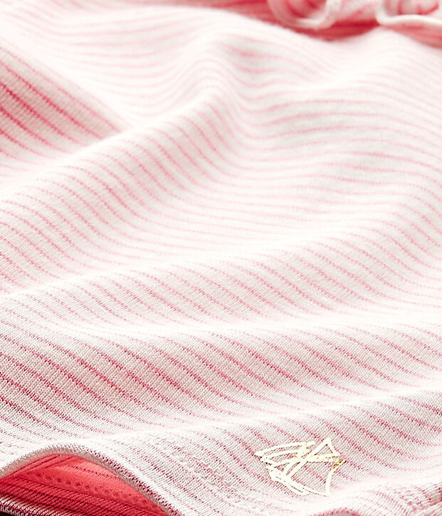 Gestreept T-shirt voor babymeisjes wit/roze