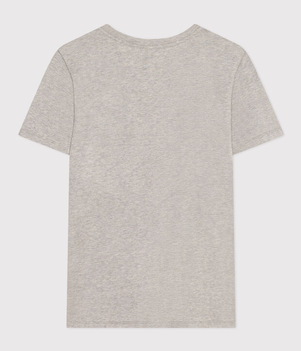 LE Droit, katoenen T-shirt voor dames met ronde hals grijs
