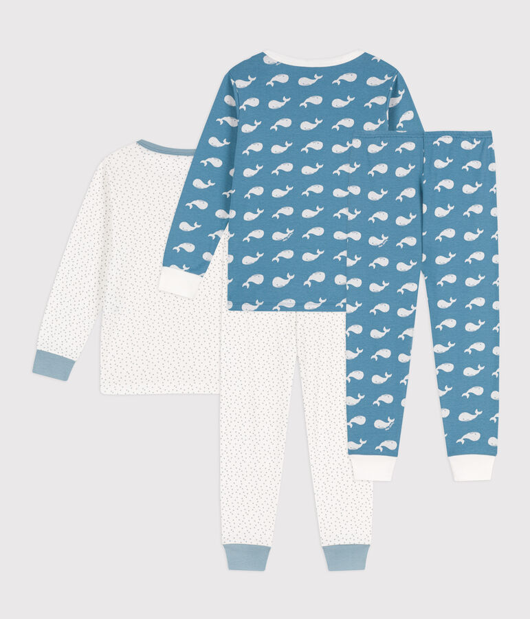 Lot de 2 pyjamas baleines en coton petit gar&ccedil;on multicouleur