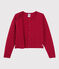 Cardigan en coton enfant fille rouge TERKUIT BRILLANT