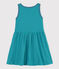 Robe rayée sans manches en coton enfant fille vert LAVIS/bleu VERDE
