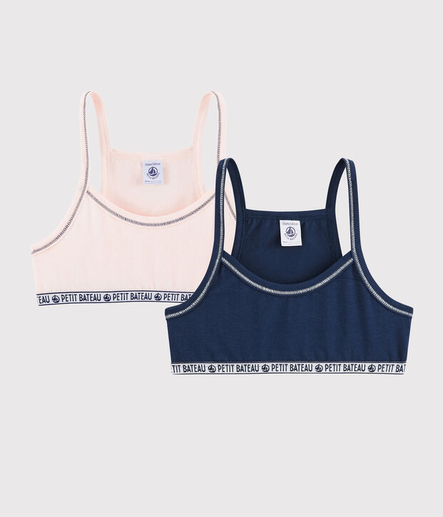 Lot de 2 brassi&egrave;res de sport petite fille multicouleur