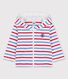 Gestreept sweatshirt met kap in dikke jerseystof voor baby's