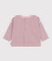Gestreept T-shirt met lange mouwen in katoen voor baby's rood MILK/ AMARANTE