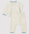 Ensemble 2 pièces jacquard bébé en tricot gris BELUGA CHINE