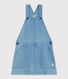 Robe salopette en denim léger enfant fille