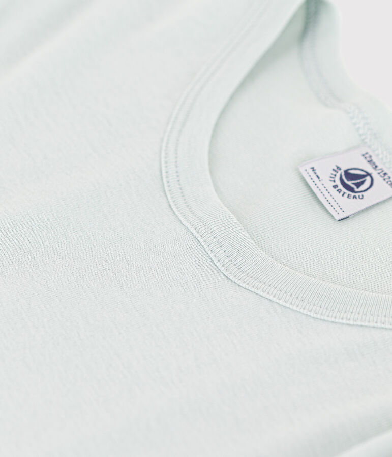 Katoenen T-shirt met lange mouw blauw