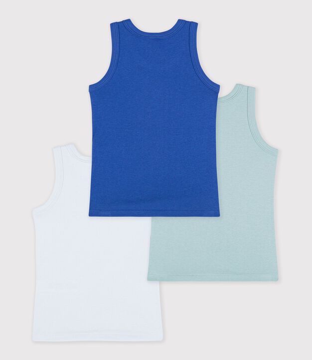 Setje kinderhemdjes van effen katoen multicouleur