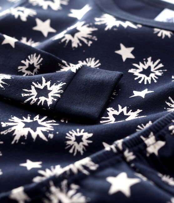 Pyjama snugfit imprimé étoiles petit garçon bleu SMOKING/blanc MARSHMALLOW