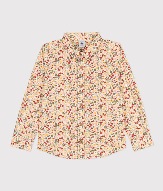 Chemise imprimée en popeline enfant garçon blanc AVALANCHE/ MULTICO