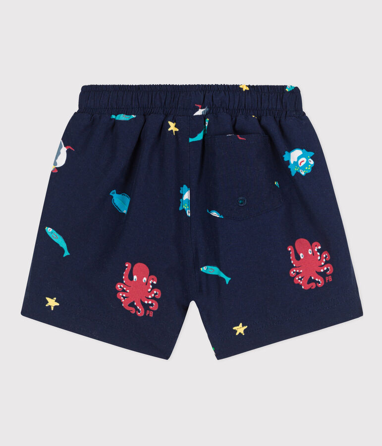 Short de bain b&eacute;b&eacute; en mati&egrave;re recycl&eacute;e bleu/multicouleur