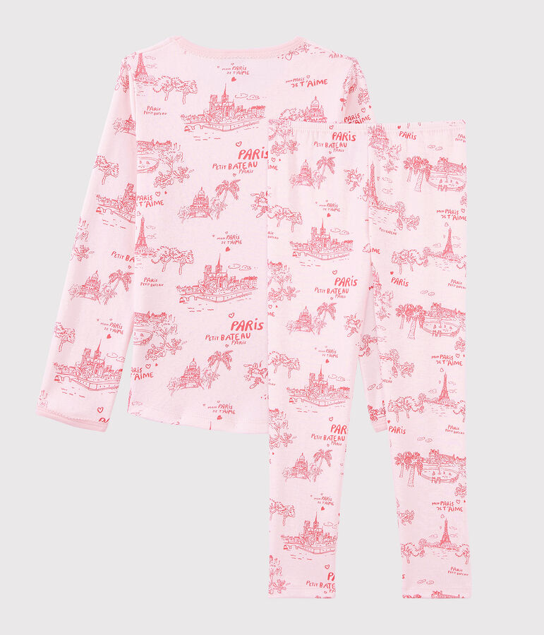 Toile de Jouy Paris pyjama van katoen voor meisjes roze/roze