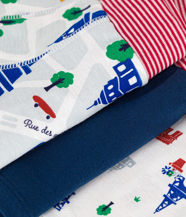 Set met drie katoenen boxershorts met motief van Parijs voor kinderen multicouleur