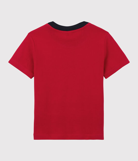 Tee-shirt manches courtes en coton enfant garçon rouge TERKUIT