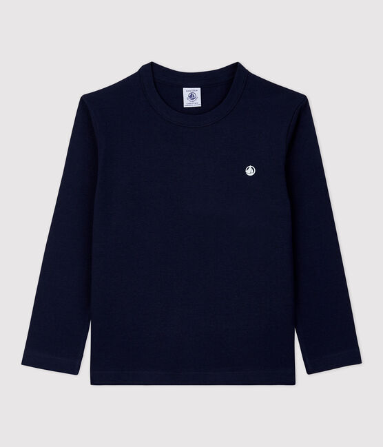 T-shirt in biokatoen voor jongens/meisjes blauw SMOKING