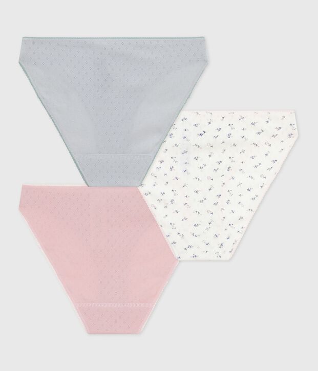 Lot de culottes femme en coton ajour&eacute; multicouleur