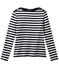 Dames-T-shirt met lange mouwen en streepjes blauw SMOKING/wit MARSHMALLOW