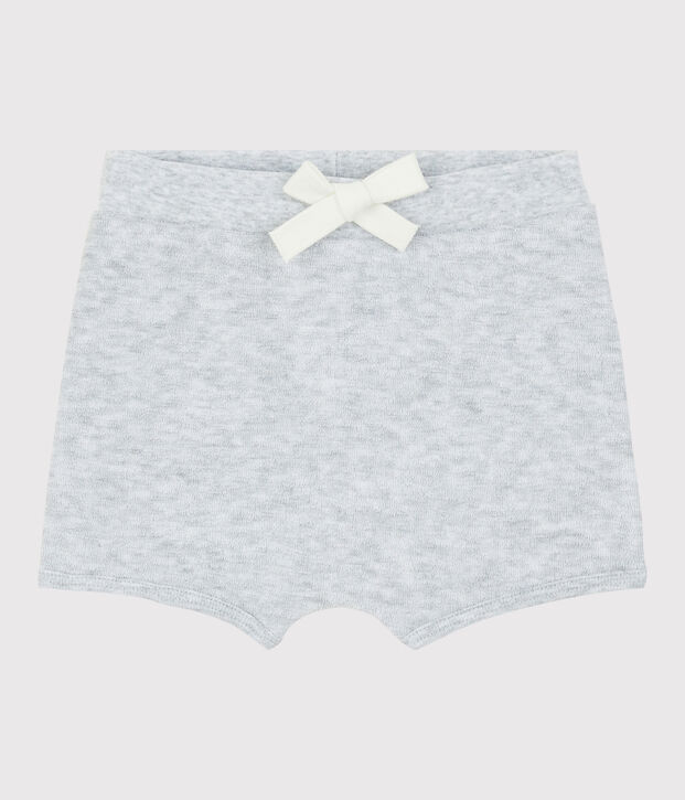 Badstof short voor babyjongens grijs