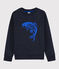 Molton sweatshirt voor jongens blauw SMOKING