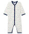 Dors bien sans pieds bébé garçon en côte blanc MARSHMALLOW/blanc MULTICO