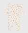 Babypyjama van velours met sterrenprint wit MARSHMALLOW/wit MULTICO