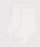 2 PAIRES DE CHAUSSETTES BEBE EN COTON UNIES BLANCHES variante 1