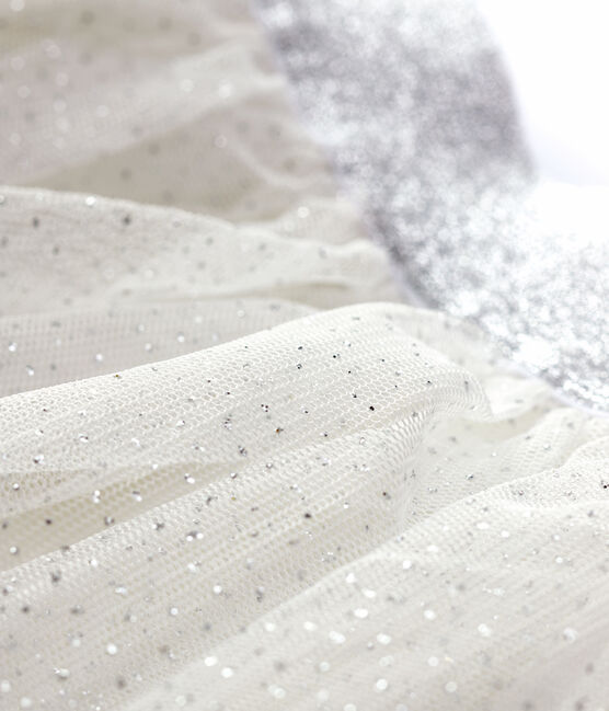 Jupe en tulle enfant fille blanc MARSHMALLOW/gris ARGENT
