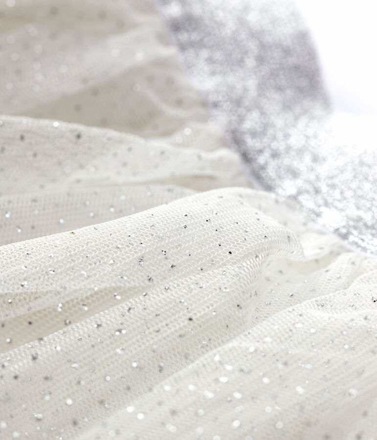 Rok van tule meisjes kinderen wit/grijs