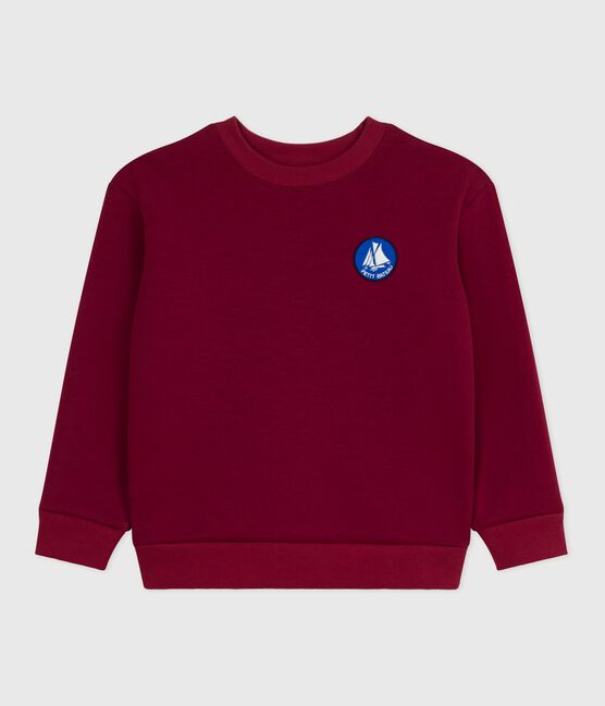 Sweatshirt enfant en coton uni AMARANTE