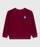 Sweatshirt enfant en coton uni AMARANTE