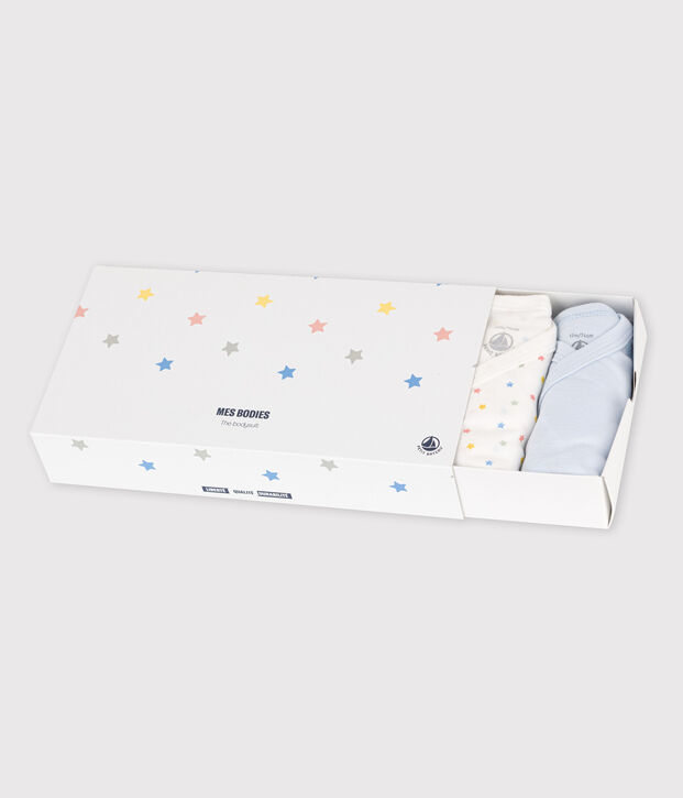 Set van 5 babybody's in biokatoen multicouleur
