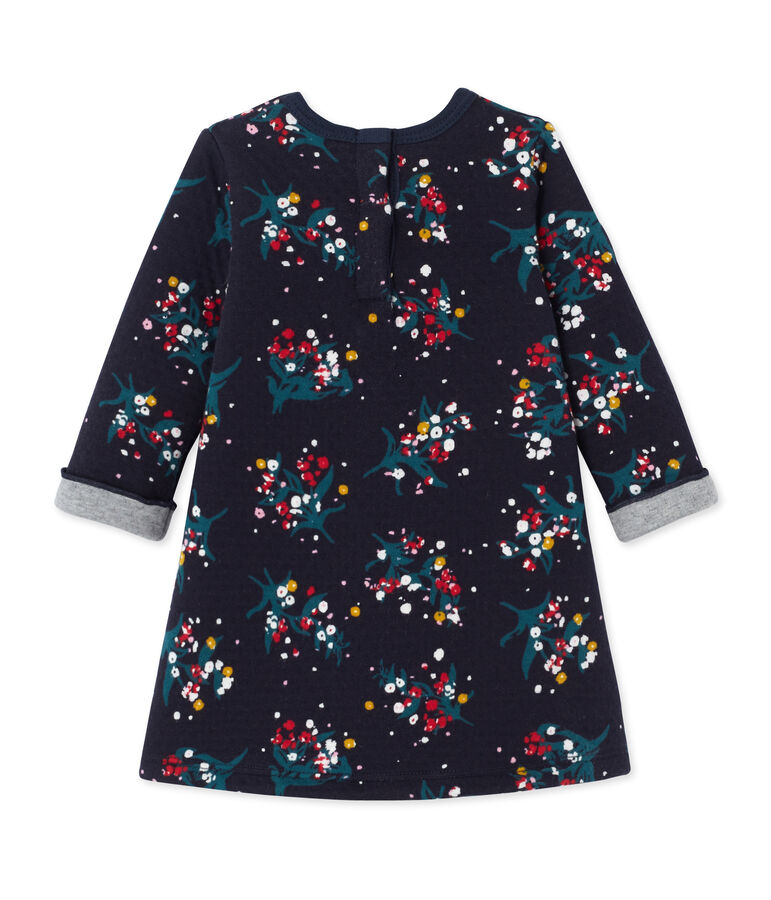 Jurk in tubic met dessin voor babymeisjes blauw/multicouleur