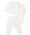Ensemble 3 pièces bébé mixte en tubique blanc MARSHMALLOW/blanc MULTICO