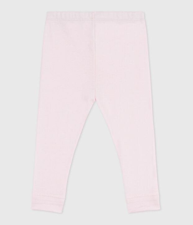 Legging b&eacute;b&eacute; en coton uni rose clair