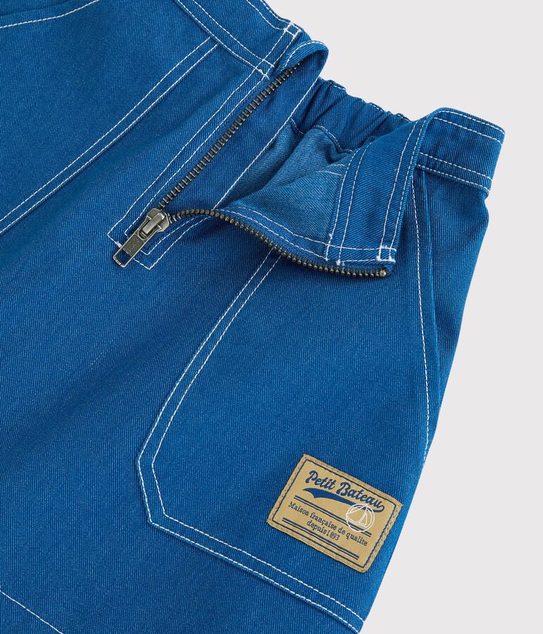 Jupe en serge enfant fille bleu