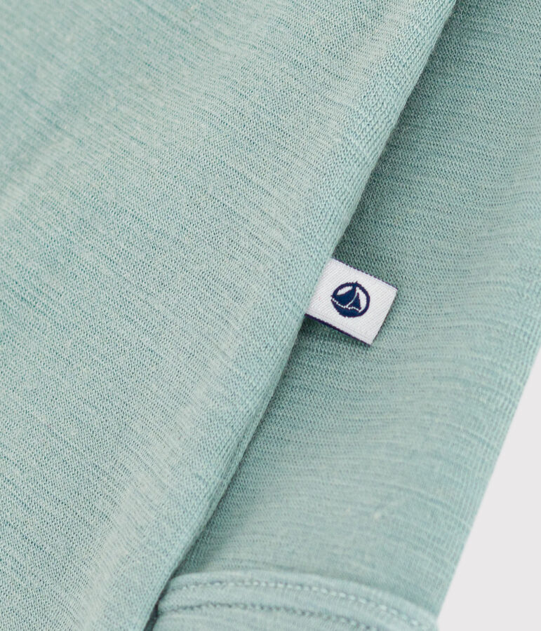 Body jambes longues b&eacute;b&eacute; en laine et coton vert