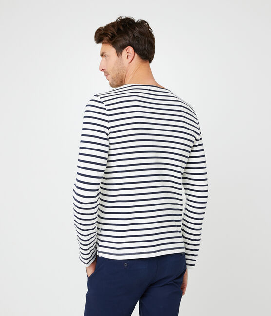 Marinière iconique homme beige COQUILLE/bleu SMOKING