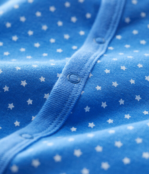 Combi voor baby's in biokatoen blauw/wit