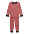 Pyjama garçon milleraies rouge FROUFROU/beige COQUILLE