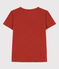 Tee-shirt LE DROIT col rond en coton Femme rouge HARISSA
