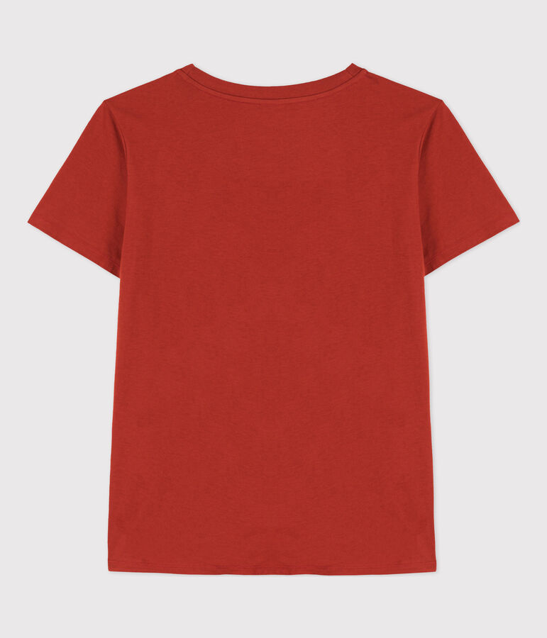 LE DROIT, katoenen T-shirt voor dames met ronde hals rood