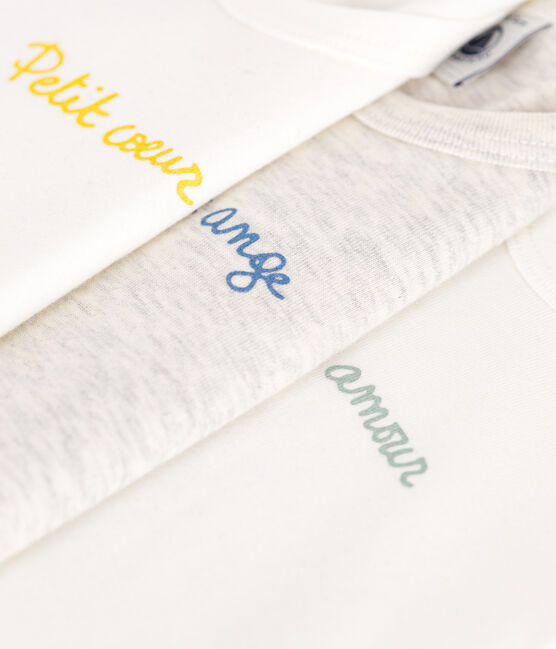 Lot de 3 bodies sans manches en coton uni bébé variante 1
