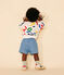 Sweatshirt van dunne fleece voor baby's wit MARSHMALLOW/wit MULTICO