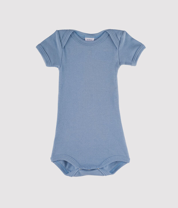 Rompertje met korte mouwen babyjongen blauw
