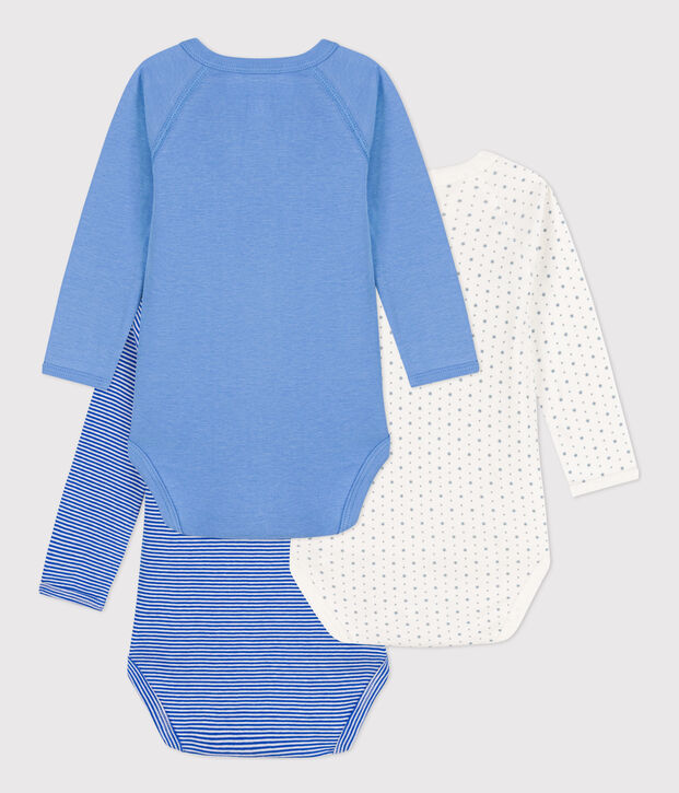 Set van 3 katoenen omslagbody's met lange mouwen en print multicouleur
