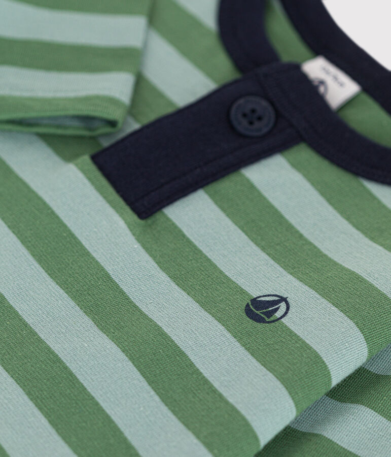 Tee-shirt manches longues en jersey fin b&eacute;b&eacute; vert/vert