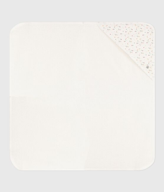 Carré de bain bébé en coton blanc MARSHMALLOW/blanc MULTICO