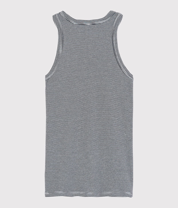 D&eacute;bardeur iconique en coton Femme bleu/blanc